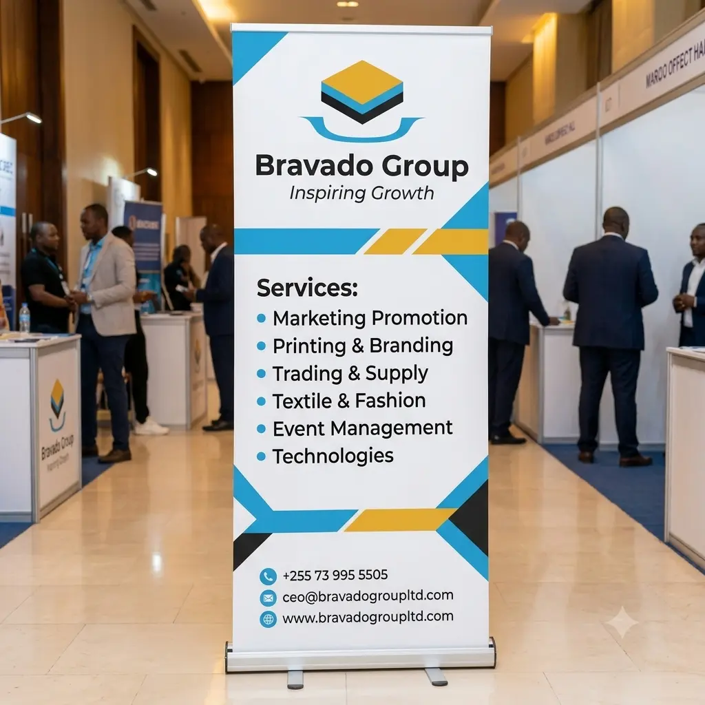 Bravado Group roll up banner